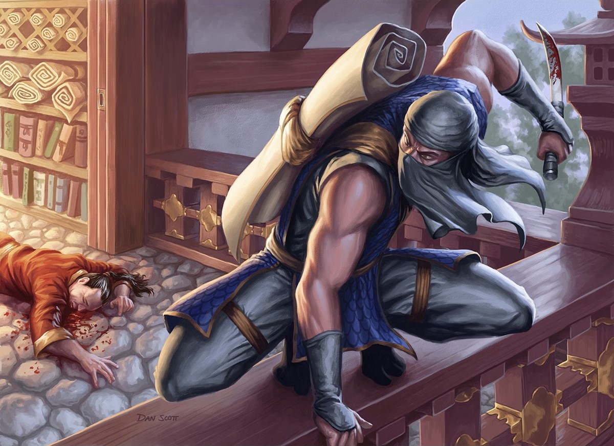 Ninja of Deep Hours card artwork from Magic The Gathering