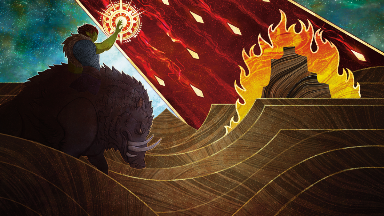 Stone Rain card artwork from Magic The Gathering