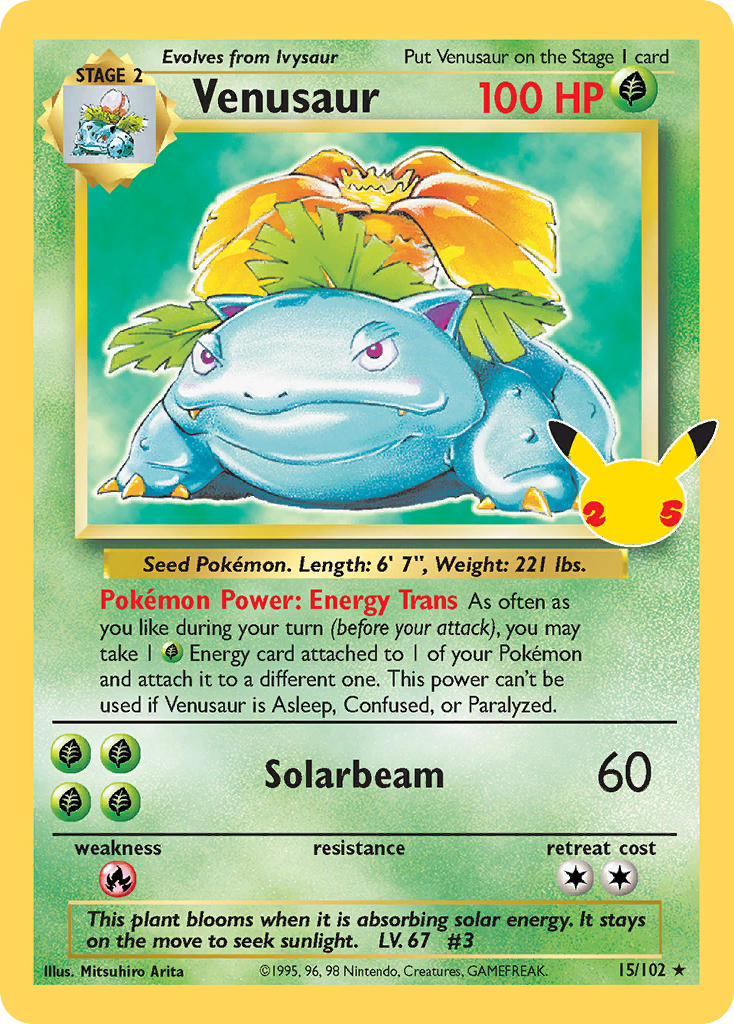 Venusaur card from Pokemon