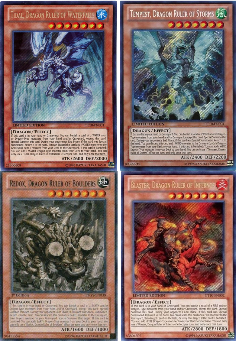 Dragon Ruler cards from Yu-Gi-Oh!
