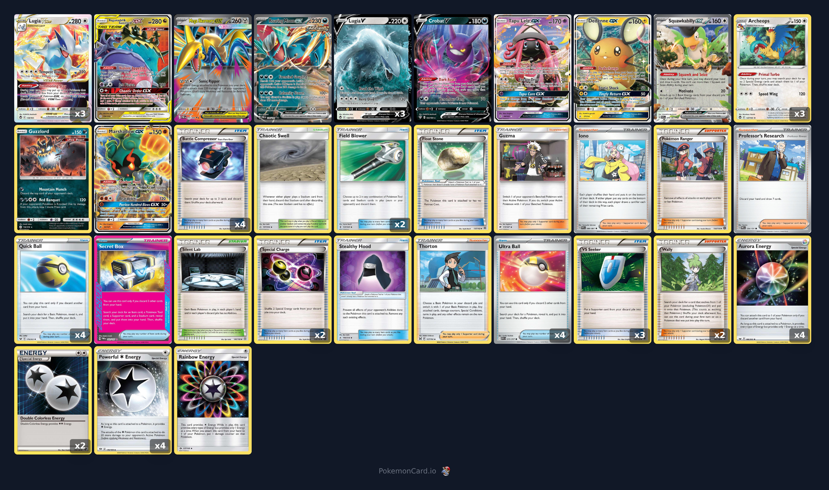 lugia-vstar-rainbow-deck