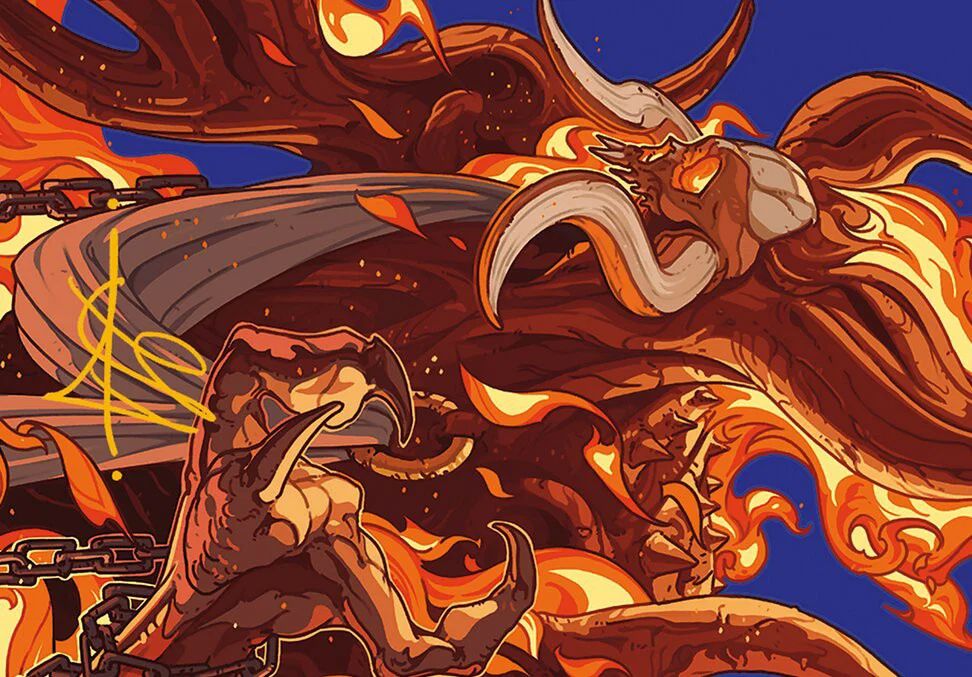 Phlage, Titan of Fire's Fury card artwork from MTG