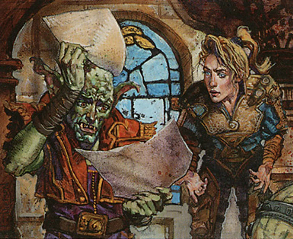 Fact or Fiction card artwork for Mtg