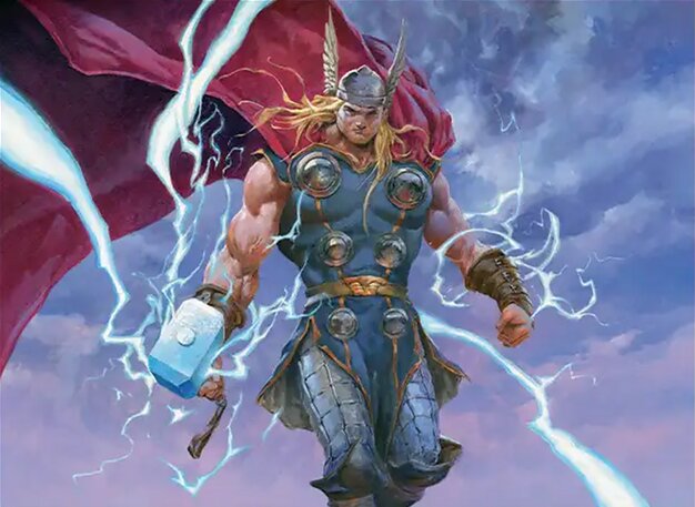 Thor God of Thunder card artwork for Magic the gathering