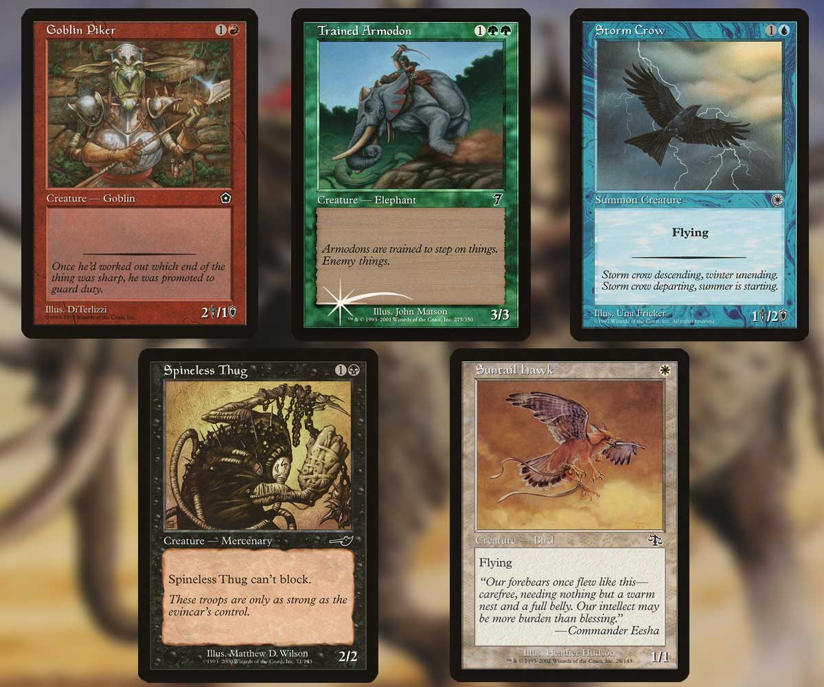 goblin-piker-trained-armodon-suntail-hawk-storm-crow-spineless-thug--magic-the-gathering-mtg-copyright-wizards-of-the-coast-llc-wotc