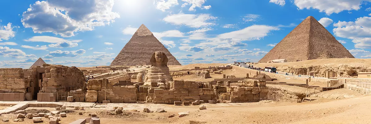 Panoramic Photo of Pyramids in Egypt