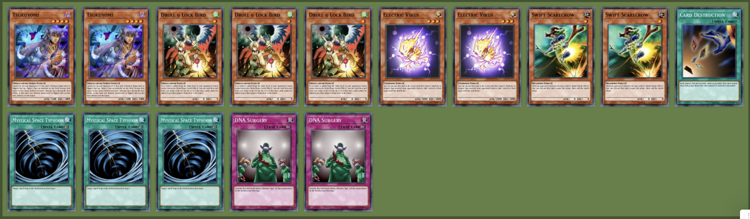 side deck from Yu-Gi-Oh! of the World Championships 2013 Winner Huang Shin En