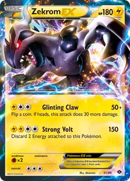Zekrom ex card from Pokémon