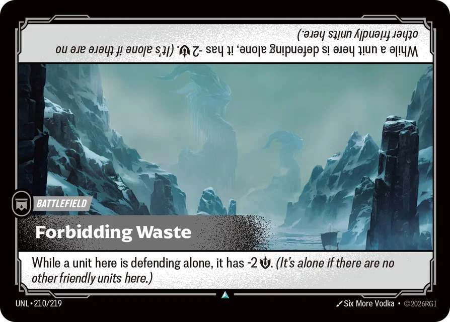 Forbidden Wastes art for Riftbound