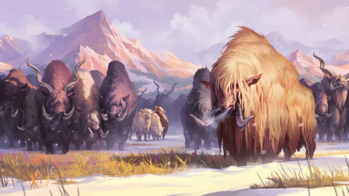 Elnuk Herd card artwork for Riftbound