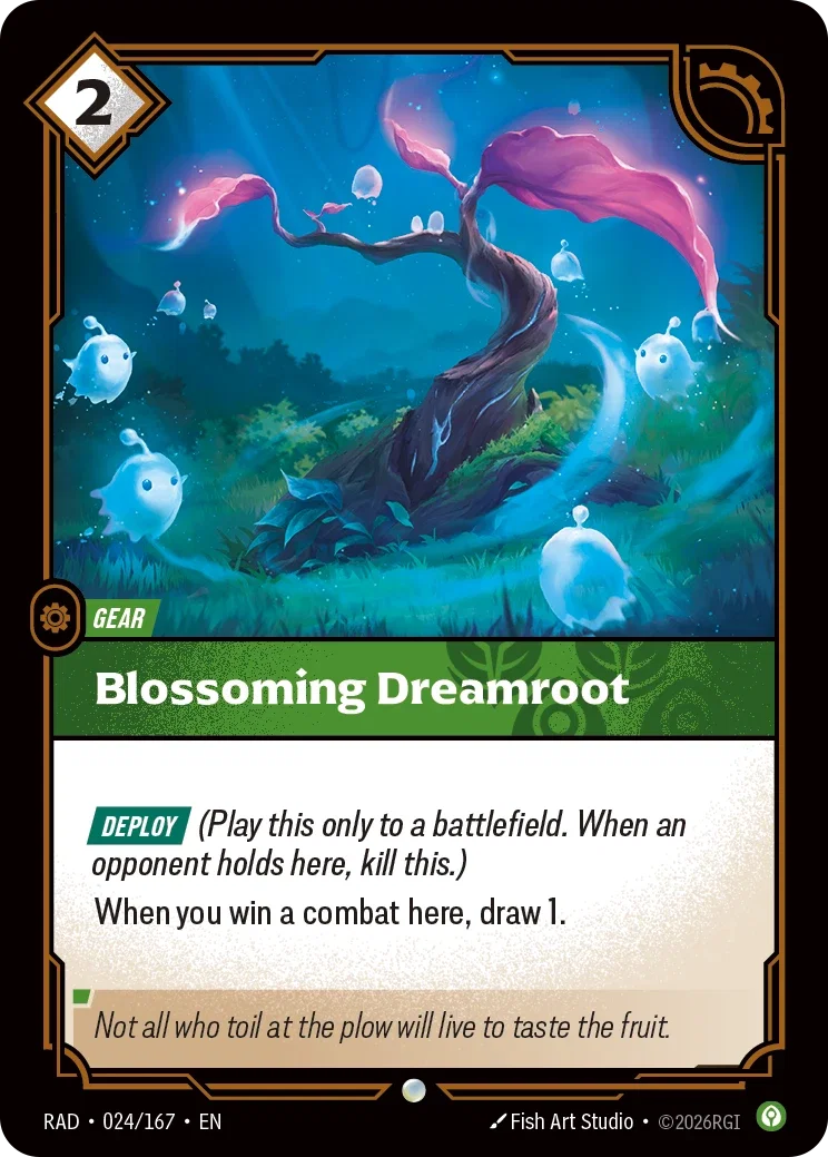 Blossoming Dreamroot art for Riftbound