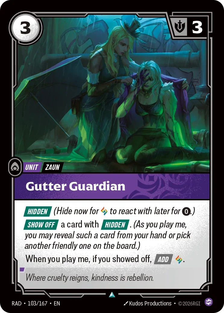 Gutter Guardian card art for Riftbound