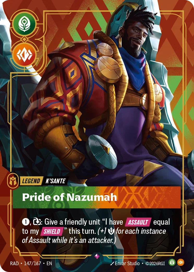 Radiance Ksante Legend art for Riftbound