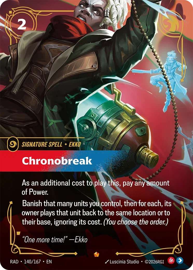 Chronobreak art for Riftbound