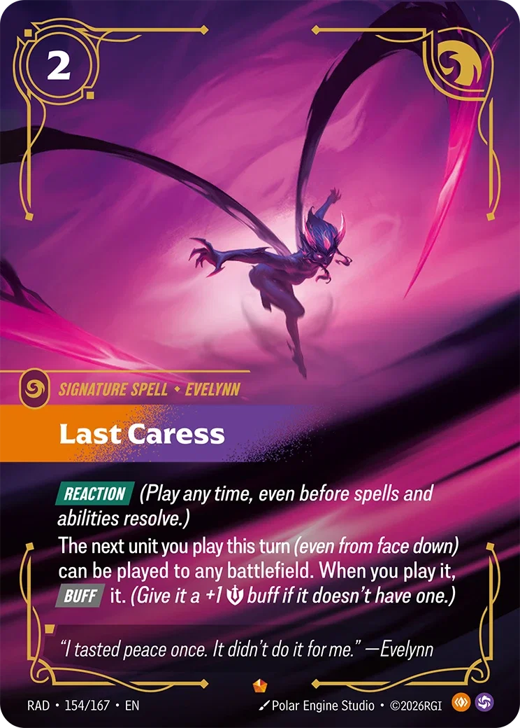 Last caress art for Riftbound