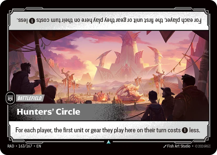 Hunters' Circle art for Riftbound
