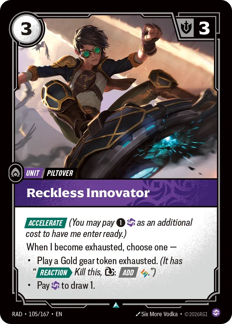 Reckless Innovator art for Riftbound