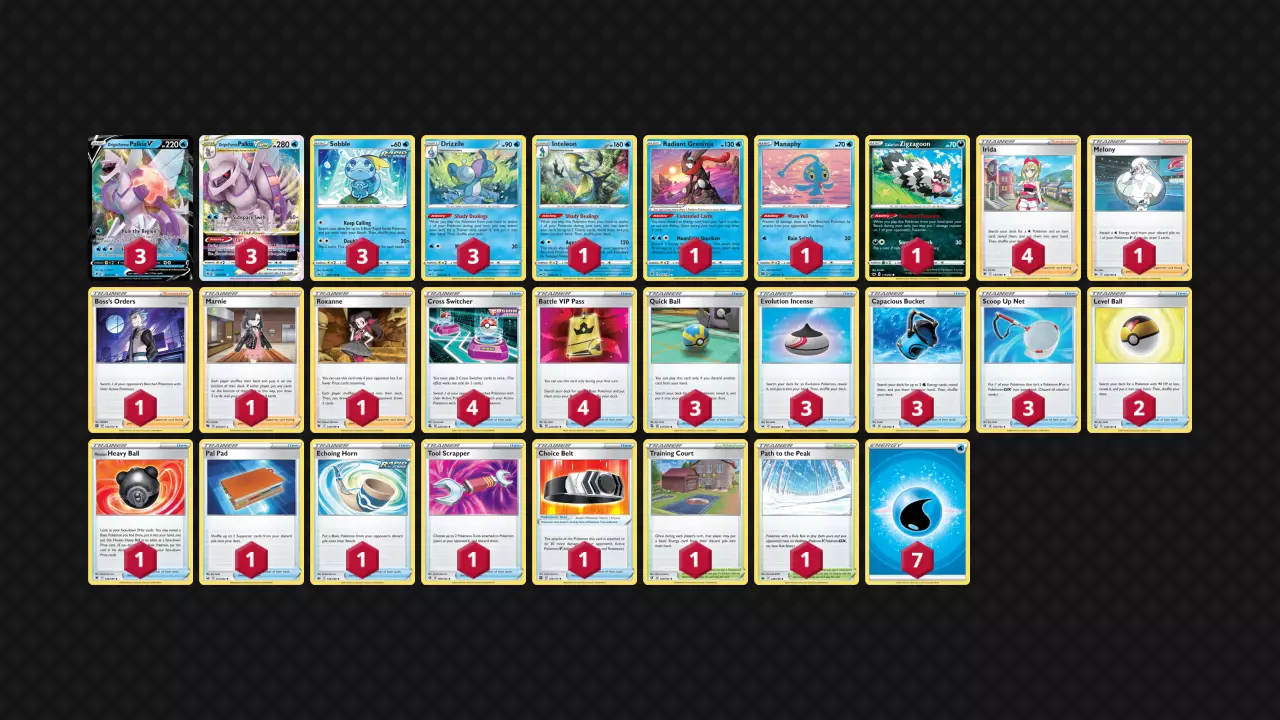 Palkia vstar Decklist from Pokémon