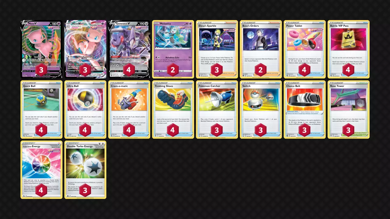 Mew vmax decklist from Pokémon