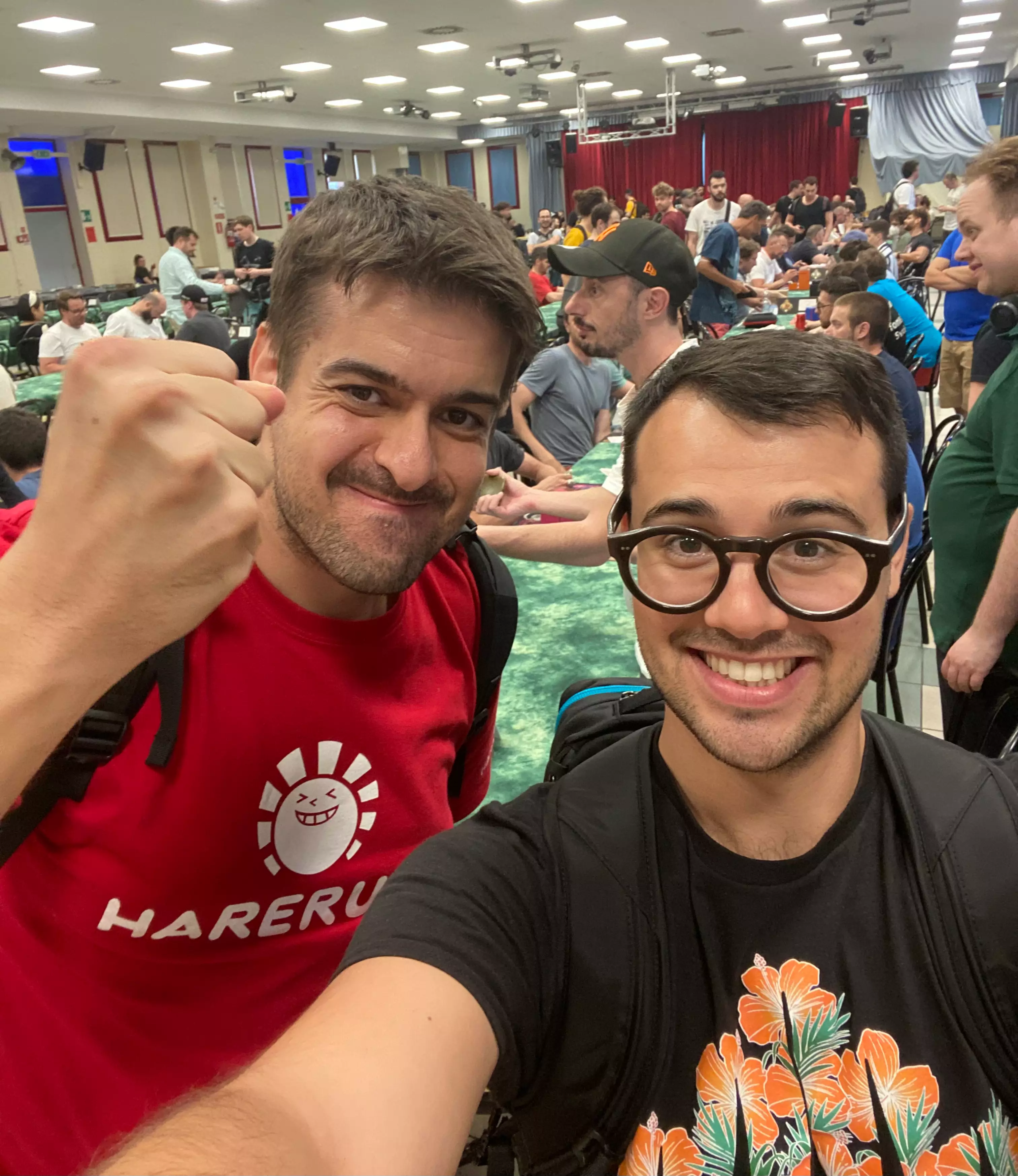 Selfie of Andrea Mengucci and friend at the Paper Magic Event