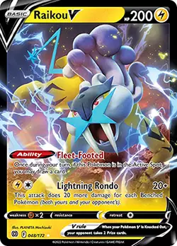 Raikou v card from Pokémon