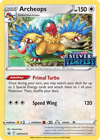 Archeops card from Pokémon