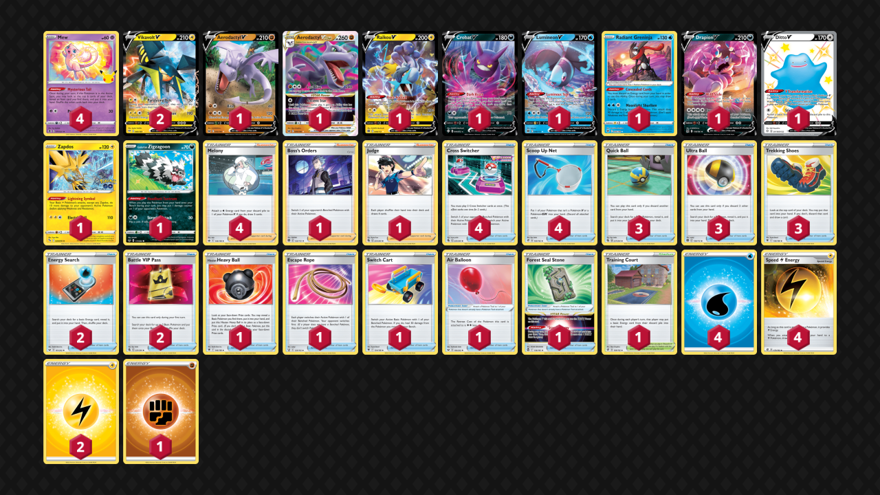 Vikavolt Aerodactyl decklist from Pokémon