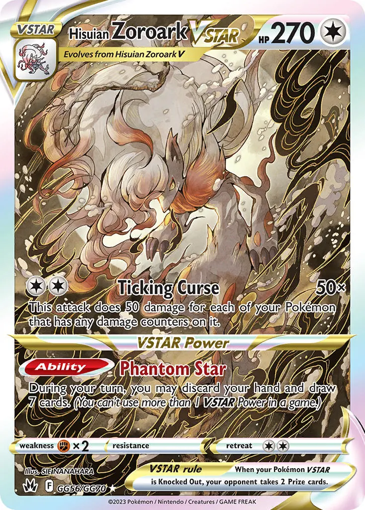 Hisuian Zoroark vstar card from Pokémon