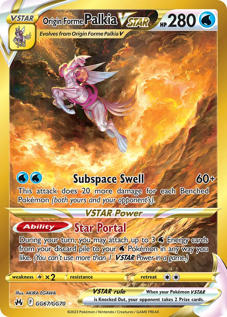 Origin Forme Palkia vstar Gold card from Pokémon