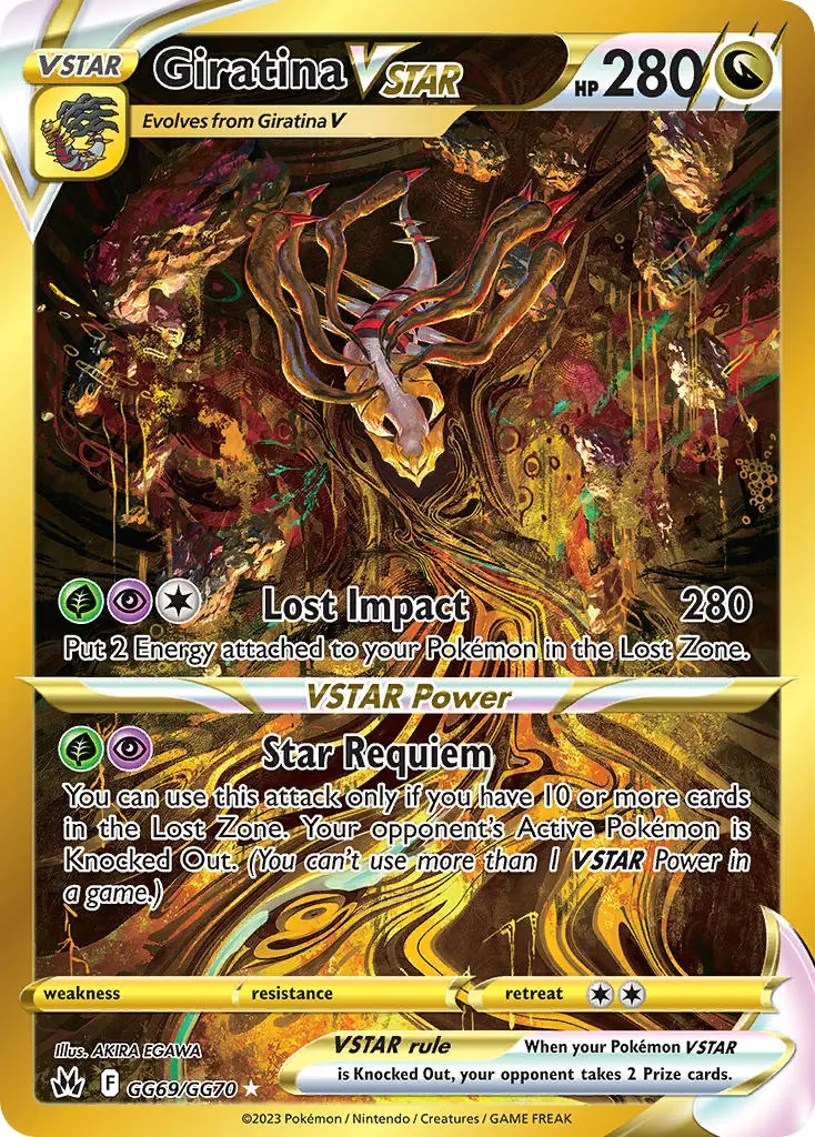 Giratina vstar Gold card from Pokémon