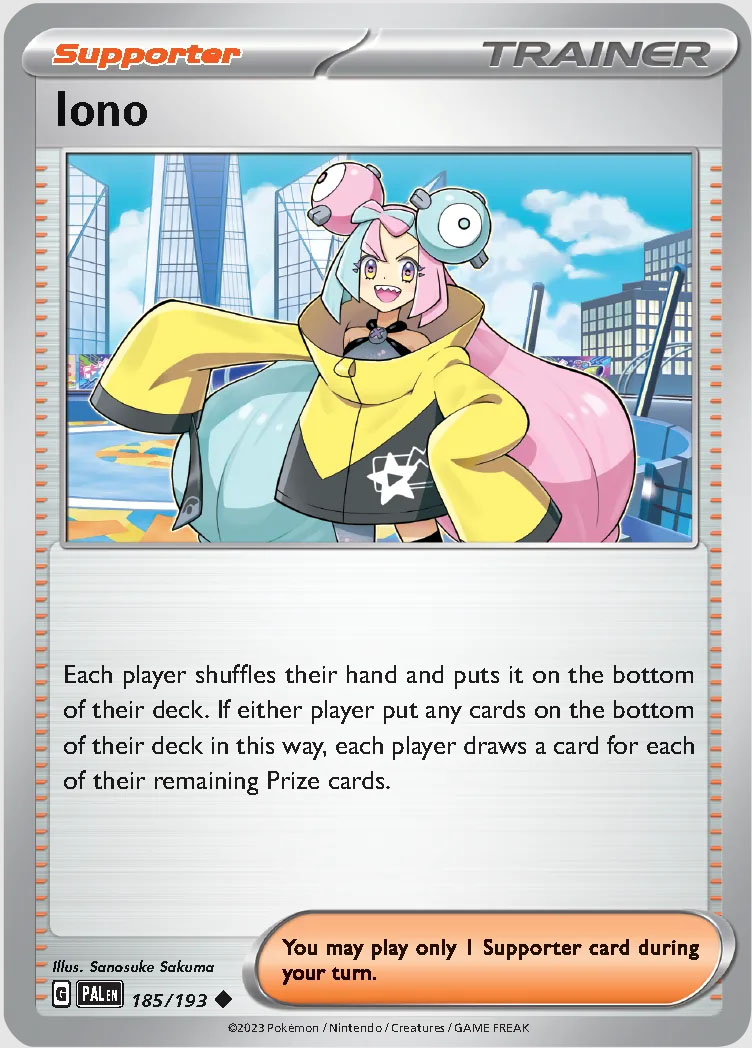 Iono Trainer card from Pokémon
