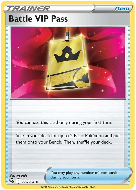 Battle VIP Pass Trainer Item card from Pokémon