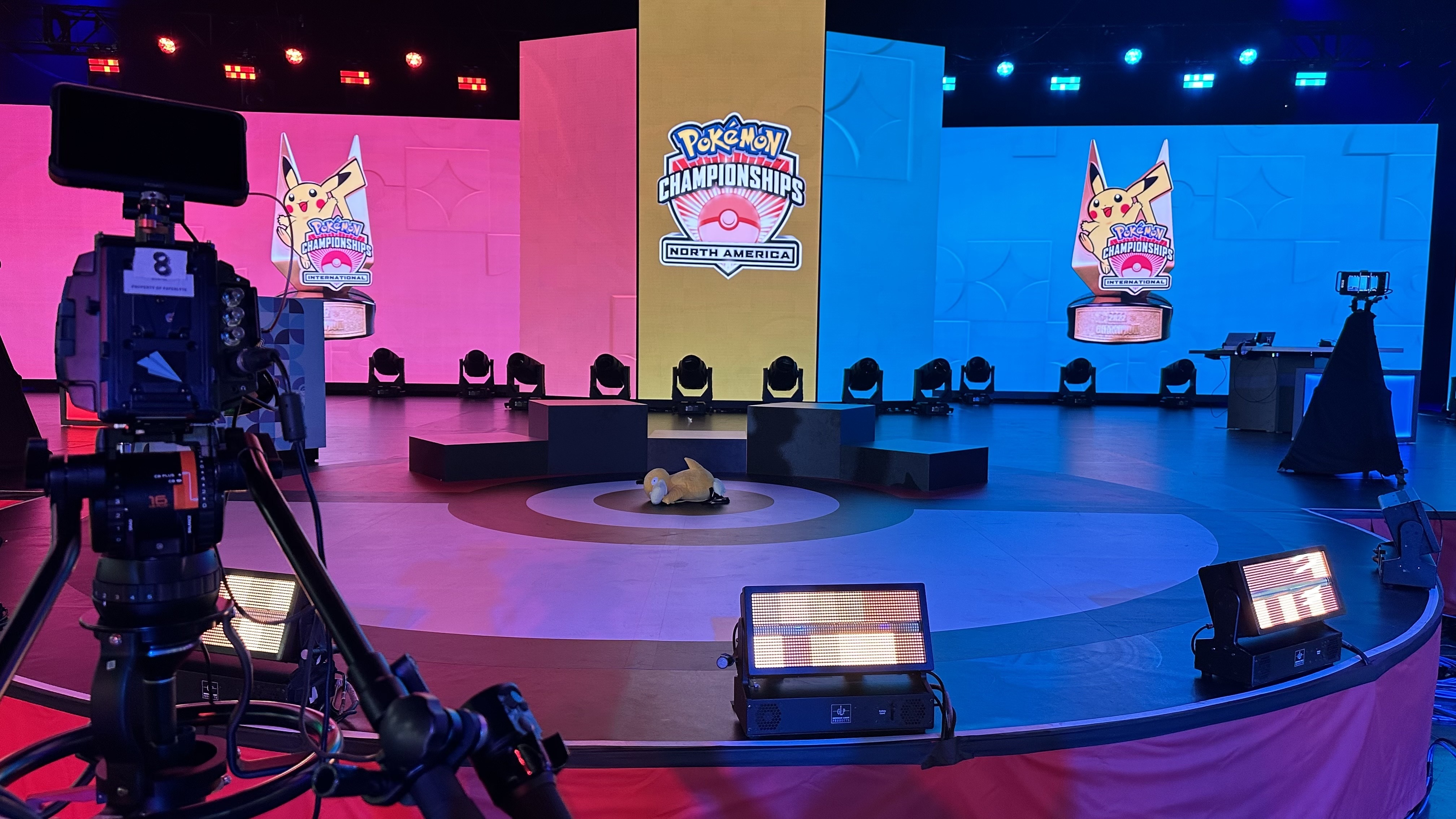 Set up of the Studio for the Pokémon North American International Championships 