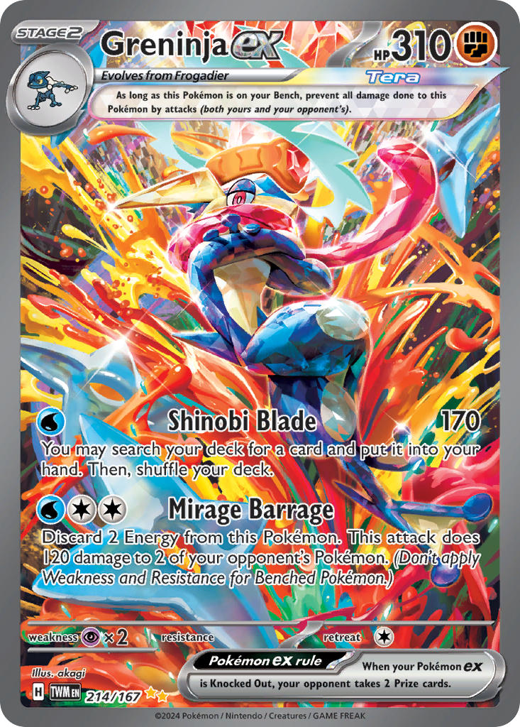 Greninja ex card from Pokémon