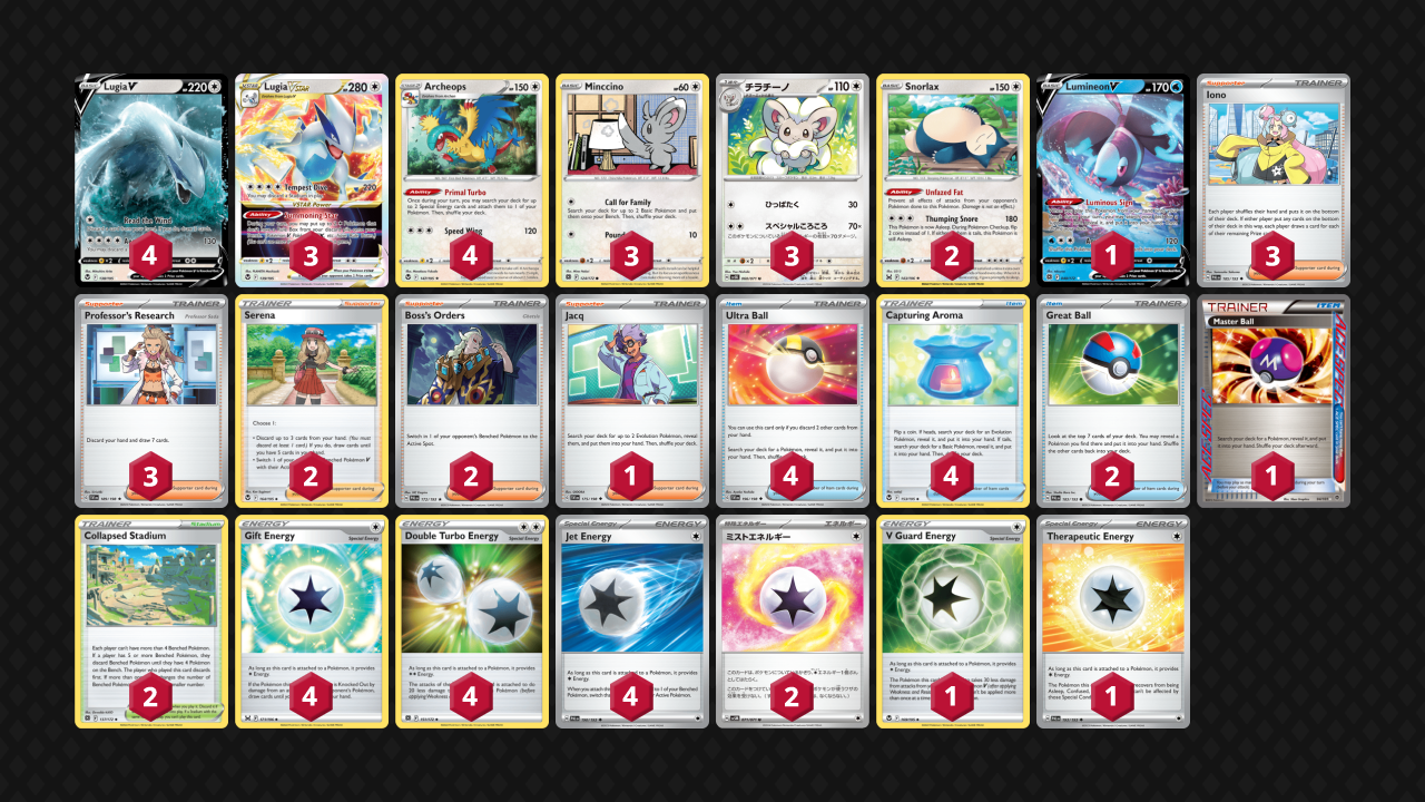Lugia vstar / Cinccino Decklist of the Temporal Forces expansion from Pokémon