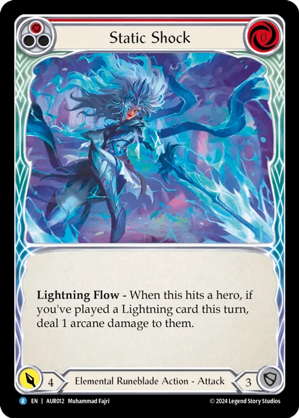 Static Shock card from Flash and Blood