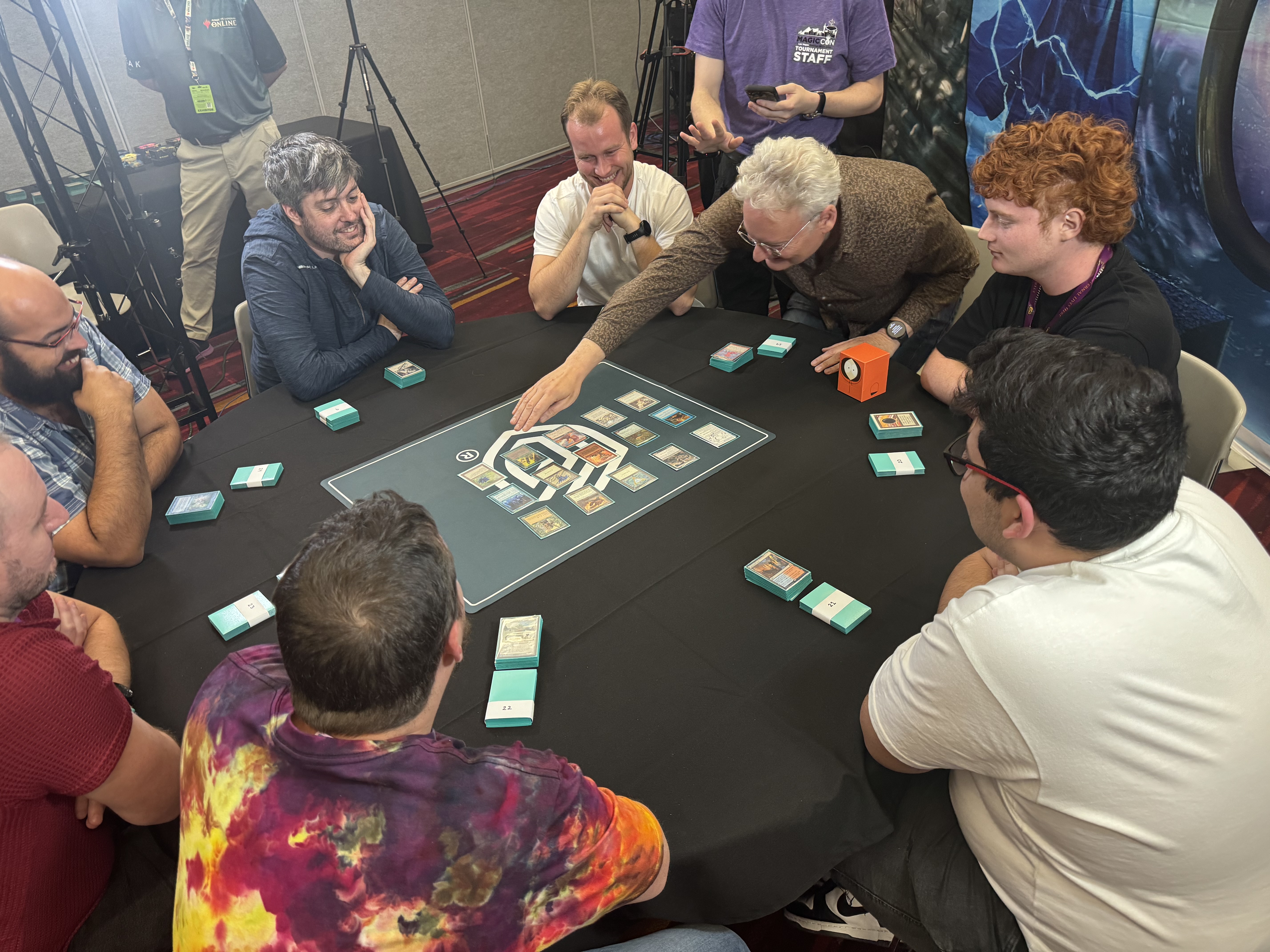 Rex Jakobovits managing to open the iconic Black Lotus at The Magic Online Vintage Cube Live Powered By Ultimate Guard event in 2024