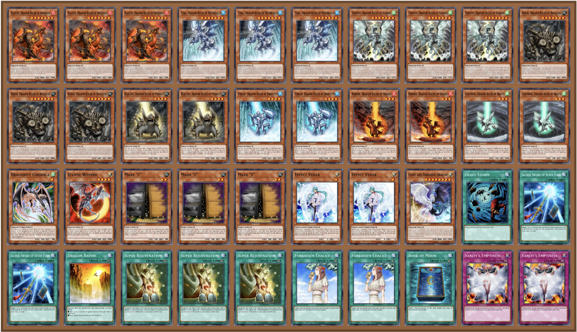 main deck from Yu-Gi-Oh! of the World Championships 2013 Winner Huang Shin En
