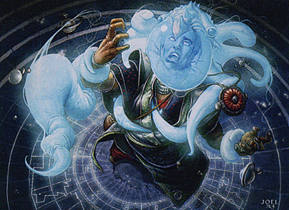 Psychic Puppetry card artwork of the Champions of Kamigawa set from Magic: The Gathering
