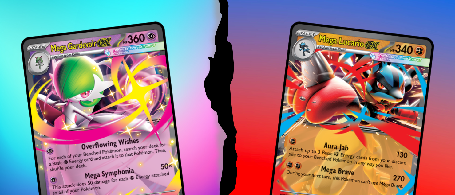 Mega Gardevoir ex and Mega Lucario ex cards from Pokémon