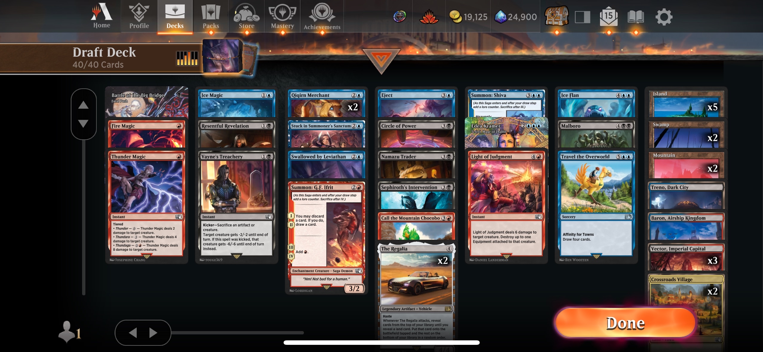Grixis Final Fantasy Draft Deck