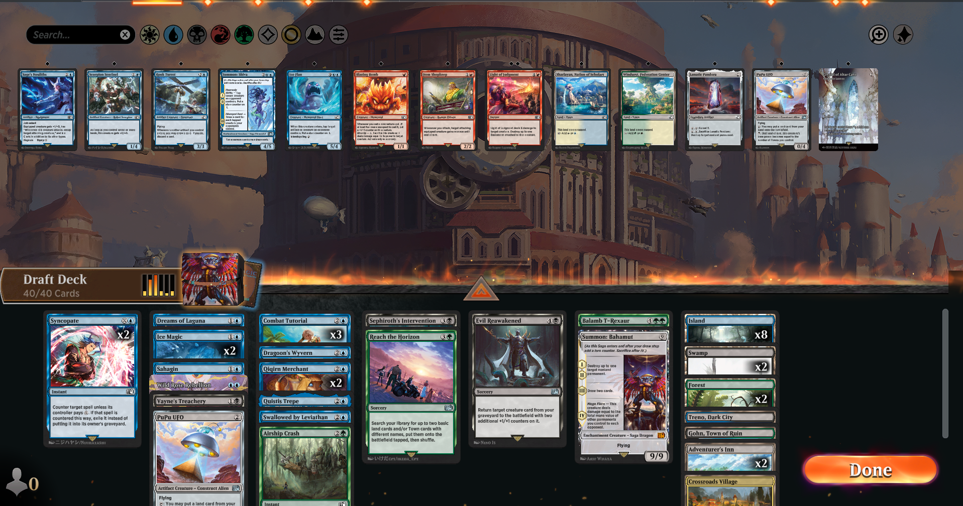 Simic Towns Final Fantasy Draft Deck